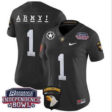Personalized Women's ABK Independence Bowl Patch 2026 Vapor Limited Jersey - Stitched - Black / #1 Team Stitched