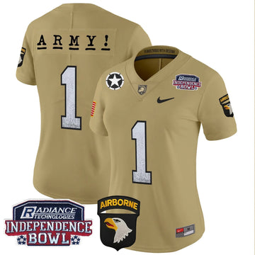 Personalized Women's ABK Independence Bowl Patch 2026 Vapor Limited Jersey - Stitched - Tan / #1 Team Stitched