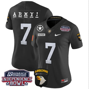 Personalized Women's ABK Independence Bowl Patch 2026 Vapor Limited Jersey - Stitched - Black / #7 Bastogne Stitched