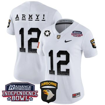 Personalized Women's ABK Independence Bowl Patch 2026 Vapor Limited Jersey - Stitched - White / #12th Man Stitched