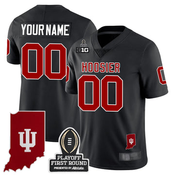 Personalized IND 24/25 Jersey - CFP First Round Patch - Black Stitched