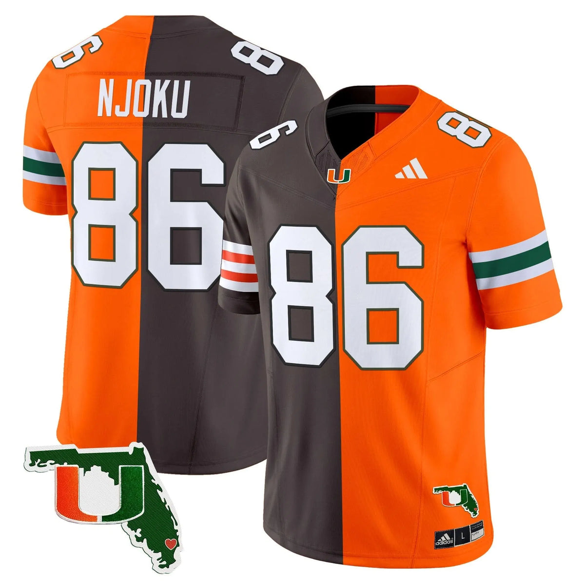 Personalized MH Split Vapor Limited Jersey - David Njoku Stitched