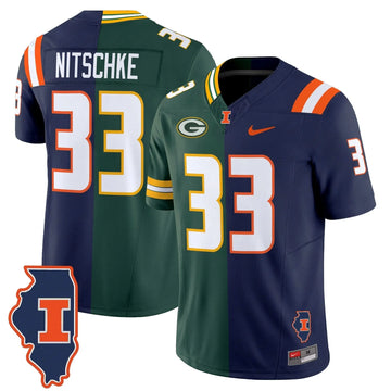 Personalized ILL Split Vapor Limited Jersey - Ray Nitschke Stitched