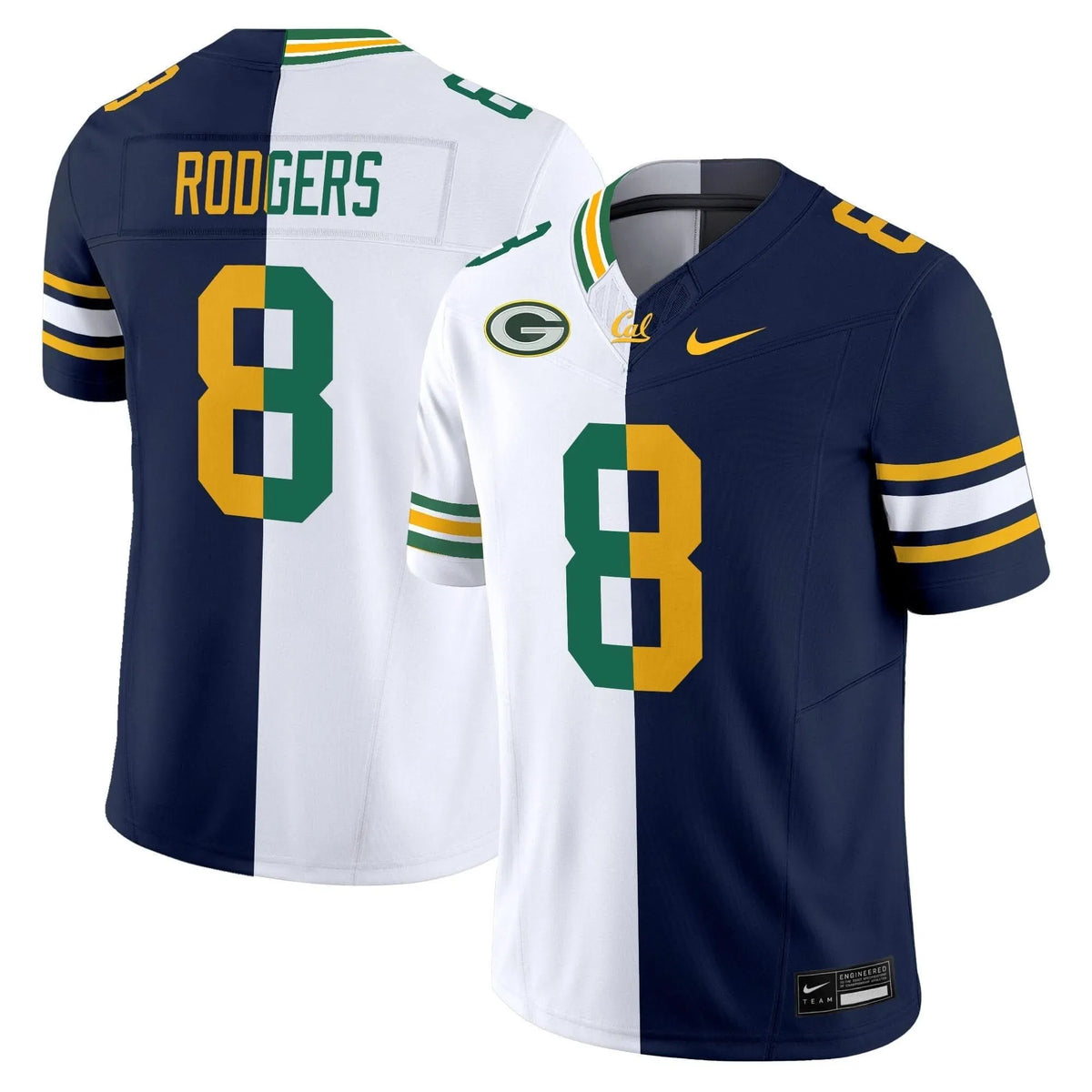 Personalized California Golden CHI Split Vapor Limited Jersey - Aaron Rodgers Stitched