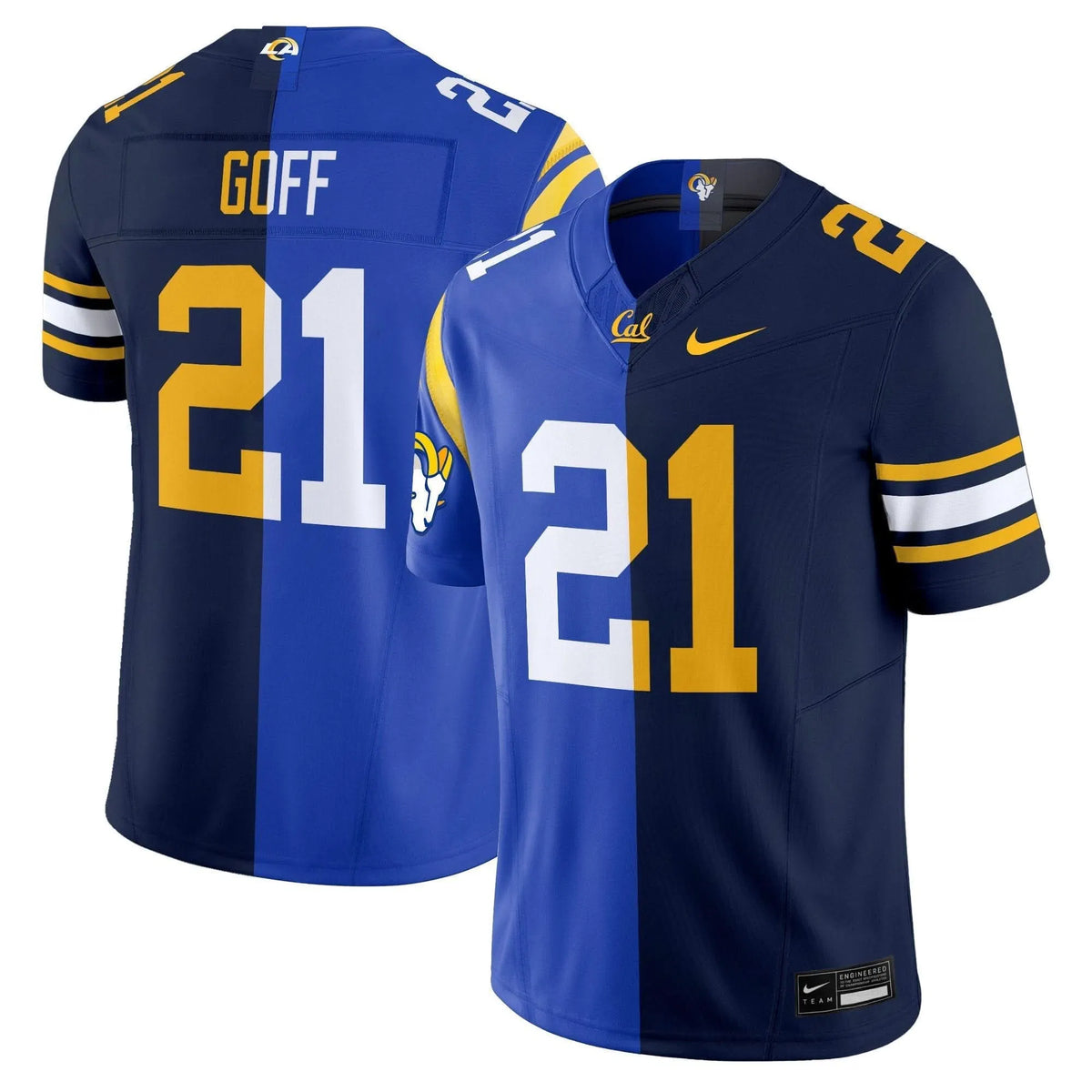 Personalized California Golden CHI Split Vapor Limited Jersey - Jared Goff (Rams) Stitched