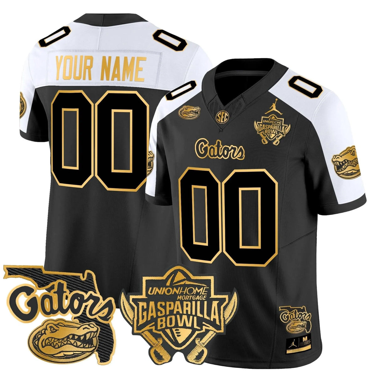 Personalized FG 2026 Gasparilla Bowl Patch Gold Vapor Limited Custom Jersey - Alternate Stitched