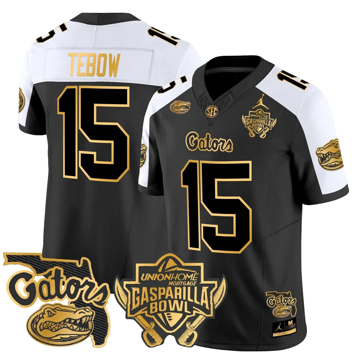 Personalized FG 2026 Gasparilla Bowl Patch Gold Vapor Limited Jersey - Alternate / Tim Tebow Stitched