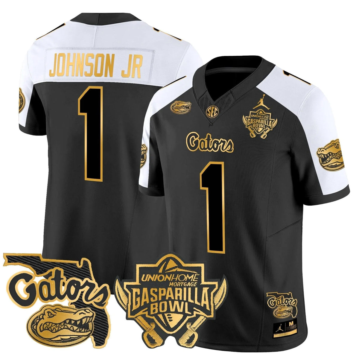 Personalized FG 2026 Gasparilla Bowl Patch Gold Vapor Limited Jersey - Alternate / Montrell Johnson Jr. Stitched