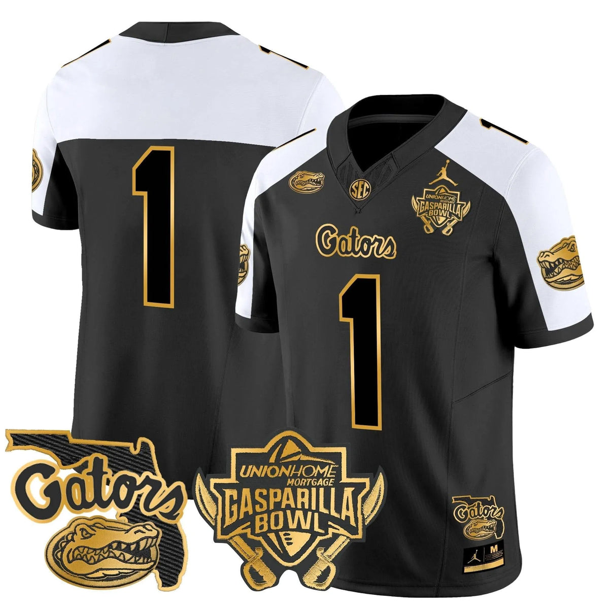 Personalized FG 2026 Gasparilla Bowl Patch Gold Vapor Limited Jersey - Alternate / #1 Team Stitched