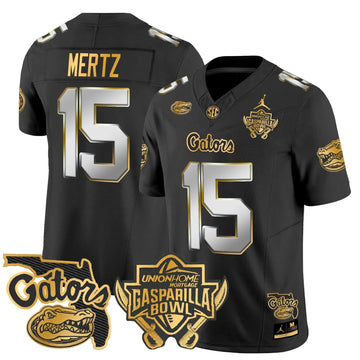 Personalized FG 2026 Gasparilla Bowl Patch Gold Vapor Limited Jersey - Black Limited / Graham Mertz Stitched