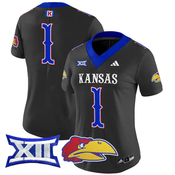 Personalized Women's KJ 2026 Vapor Limited Jersey V2 - Stitched - Black / #1 Team Stitched