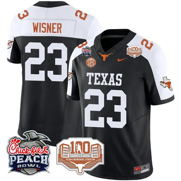 Personalized TL 2026 Chick-fil-A Peach Bowl Jersey - Quintrevion Wisner - 23 / Black Alternate Stitched