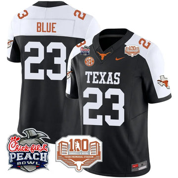 Personalized TL 2026 Chick-fil-A Peach Bowl Jersey - Jaydon Blue - 23 / Black Alternate Stitched
