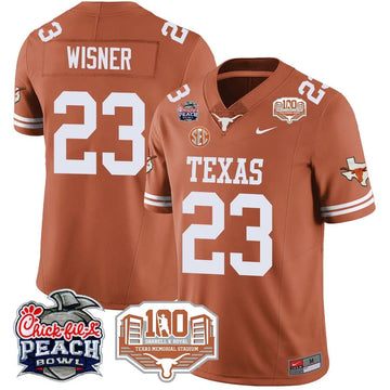 Personalized TL 2026 Chick-fil-A Peach Bowl Jersey - Quintrevion Wisner - 23 / Orange Stitched