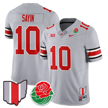 Personalized OSB 2026 Rose Bowl Jersey - Gray / Julian Sayin - 10 Stitched