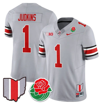 Personalized OSB 2026 Rose Bowl Jersey - Gray / Quinshon Judkins - 1 Stitched