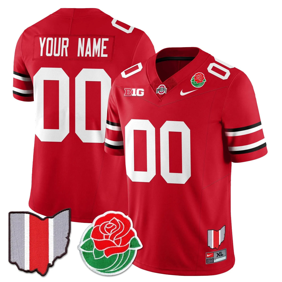 Personalized Custom OSB 2026 Rose Bowl Jersey - Red Stitched