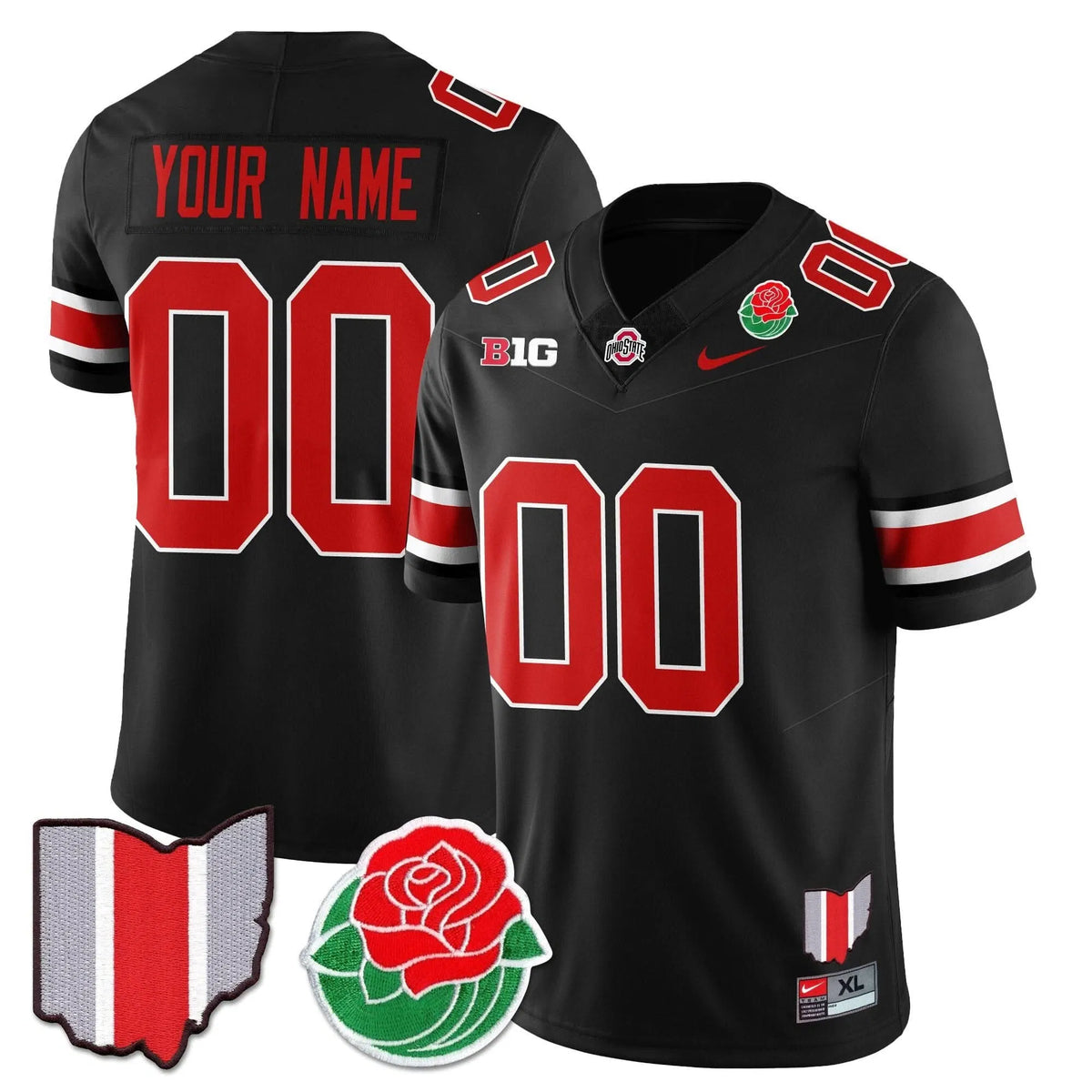 Personalized Custom OSB 2026 Rose Bowl Jersey - Black Stitched