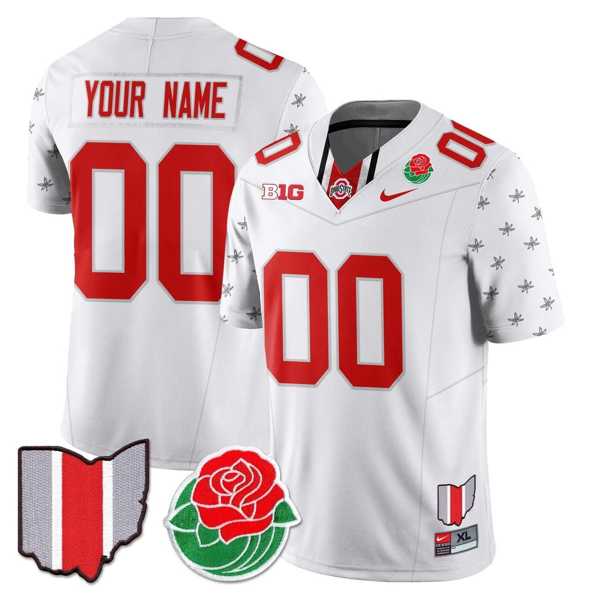 Personalized Custom OSB 2026 Rose Bowl Jersey - White Limited Stitched
