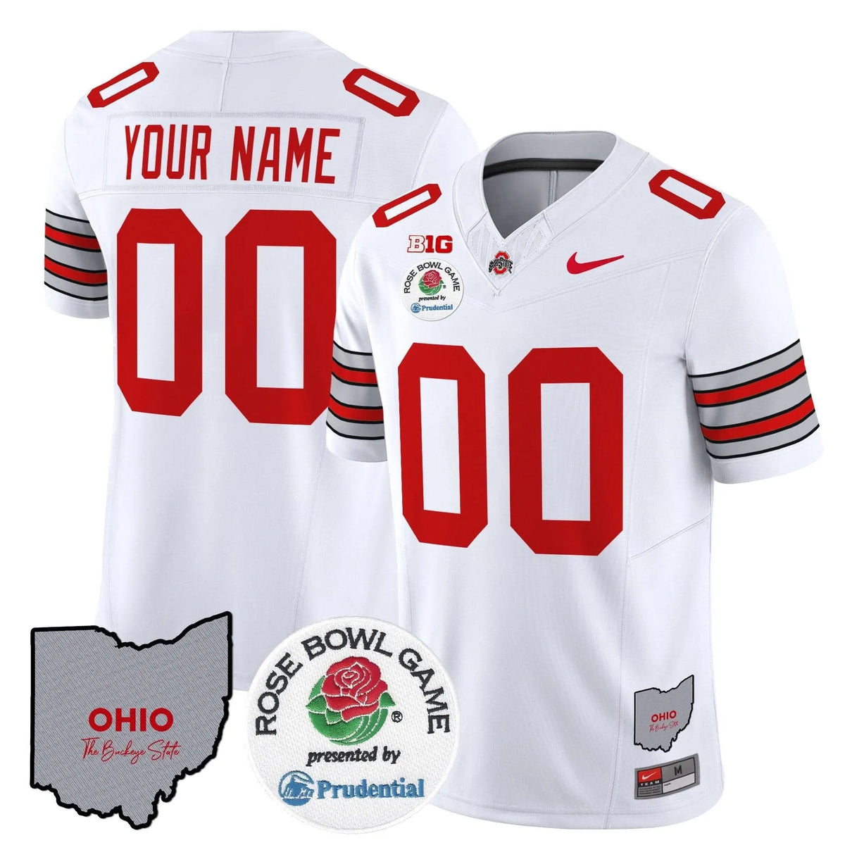 Personalized OSB 'Heritage Stripe' Rose Bowl Vapor Limited Custom Jersey - White Stitched