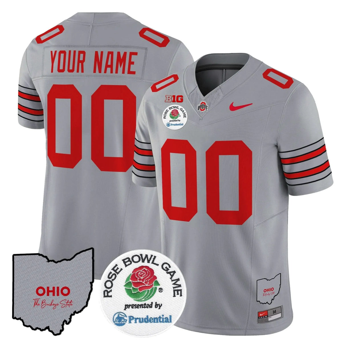 Personalized OSB 'Heritage Stripe' Rose Bowl Vapor Limited Custom Jersey - Gray Stitched