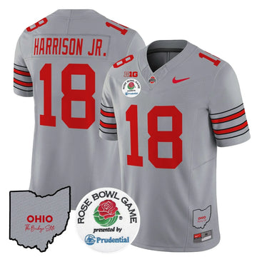 Personalized OSB 'Heritage Stripe' Rose Bowl Vapor Limited Jersey - Gray / Marvin Harrison Jr. Stitched