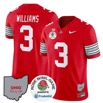 Personalized OSB 'Heritage Stripe' Rose Bowl Vapor Limited Jersey - Red / Miyan Williams Stitched