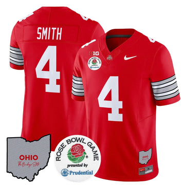 Personalized OSB 'Heritage Stripe' Rose Bowl Vapor Limited Jersey - Red / Jeremiah Smith Stitched