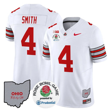 Personalized OSB 'Heritage Stripe' Rose Bowl Vapor Limited Jersey - White / Jeremiah Smith Stitched