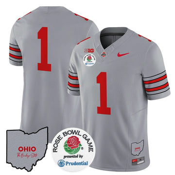 Personalized OSB 'Heritage Stripe' Rose Bowl Vapor Limited Jersey - Gray / #1 Team Stitched