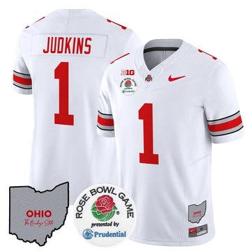 Personalized OSB Rose Bowl Vapor Limited Jersey V2 - White / Quinshon Judkins Stitched