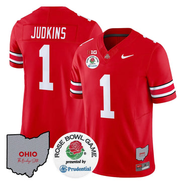 Personalized OSB Rose Bowl Vapor Limited Jersey V2 - Red / Quinshon Judkins Stitched