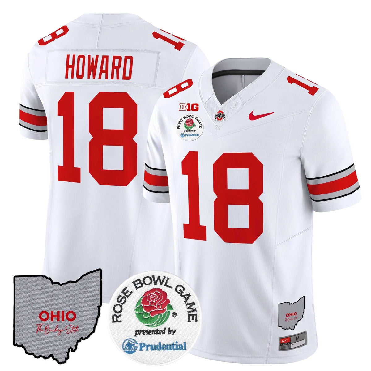 Personalized OSB Rose Bowl Vapor Limited Jersey V2 - White / Will Howard Stitched