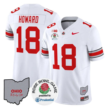 Personalized OSB Rose Bowl Vapor Limited Jersey V2 - White / Will Howard Stitched