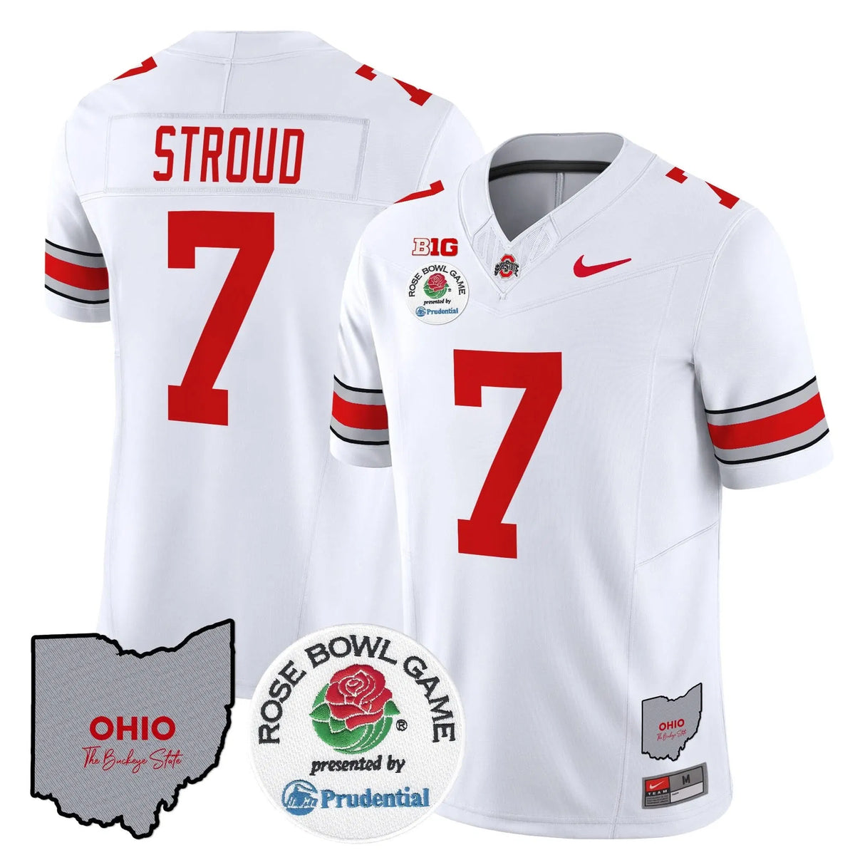 Personalized OSB Rose Bowl Vapor Limited Jersey V2 - White / C J Stroud Stitched