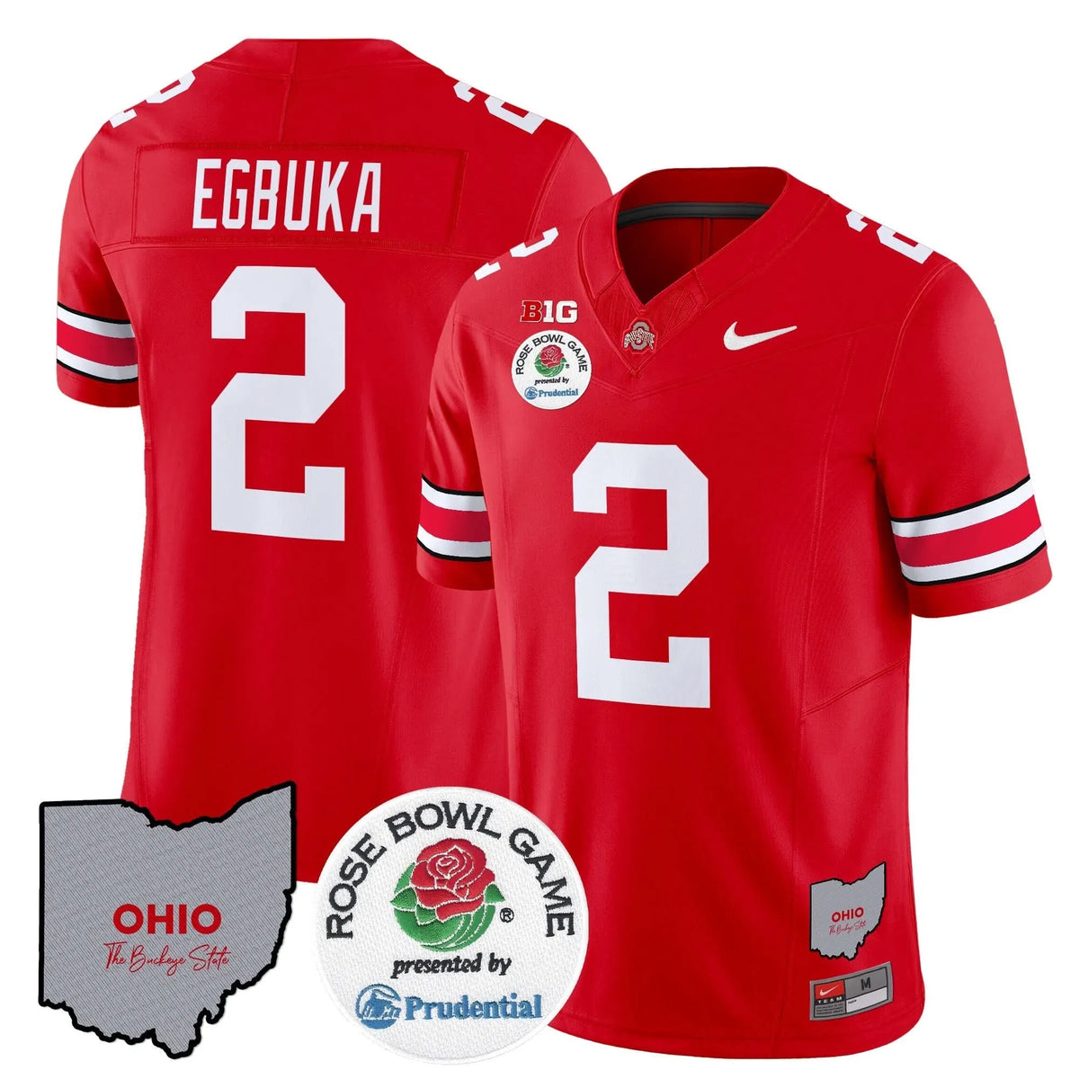 Personalized OSB Rose Bowl Vapor Limited Jersey V2 - Red / Emeka Egbuka Stitched