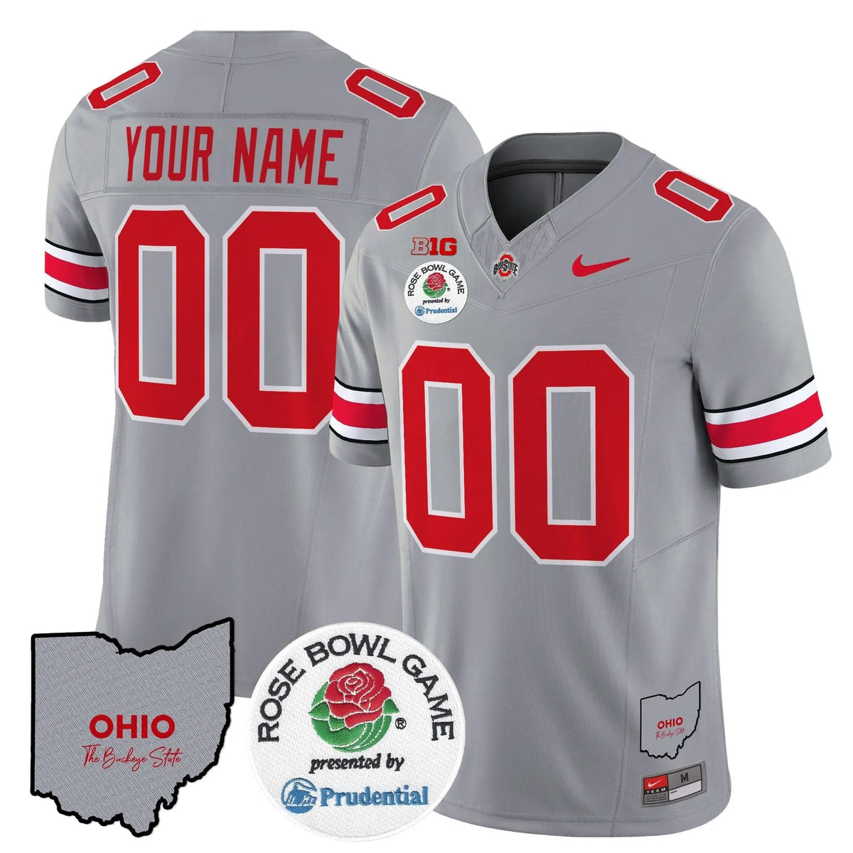 Personalized OSB Rose Bowl Vapor Limited Custom Jersey V2 - Gray Stitched