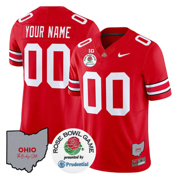 Personalized OSB Rose Bowl Vapor Limited Custom Jersey V2 - Red Stitched