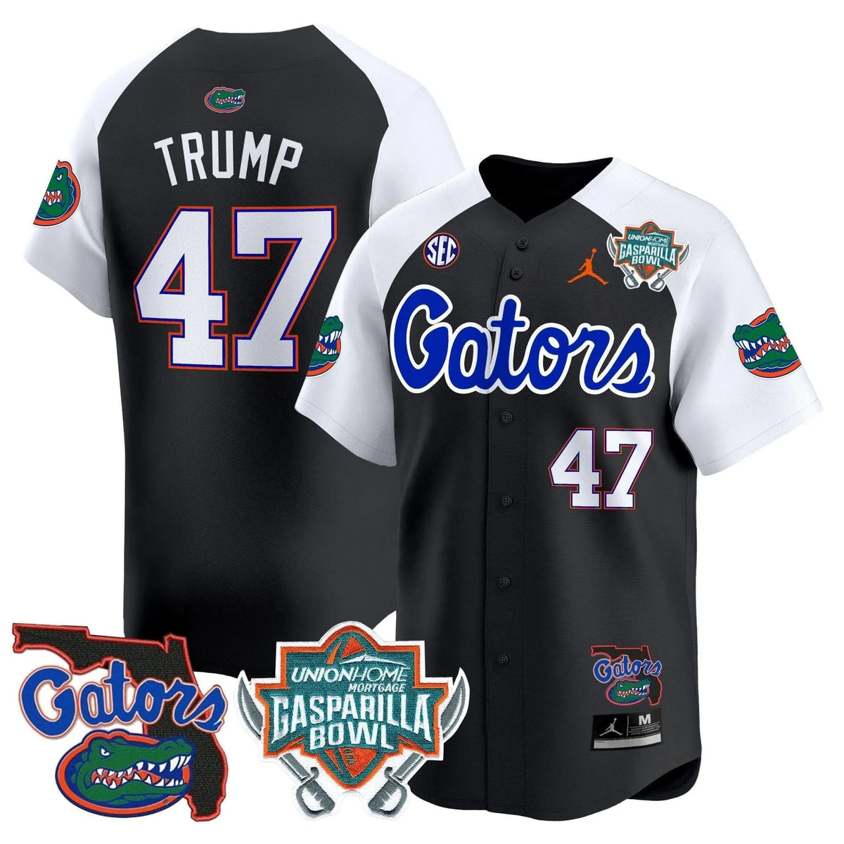 Personalized FG 2026 Gasparilla Bowl Patch Vapor Premier Limited Jersey - Black Alternate / Trump Stitched