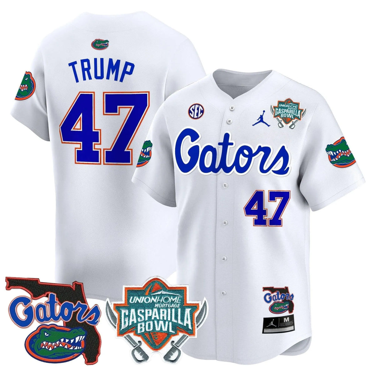 Personalized FG 2026 Gasparilla Bowl Patch Vapor Premier Limited Jersey - White / Trump Stitched