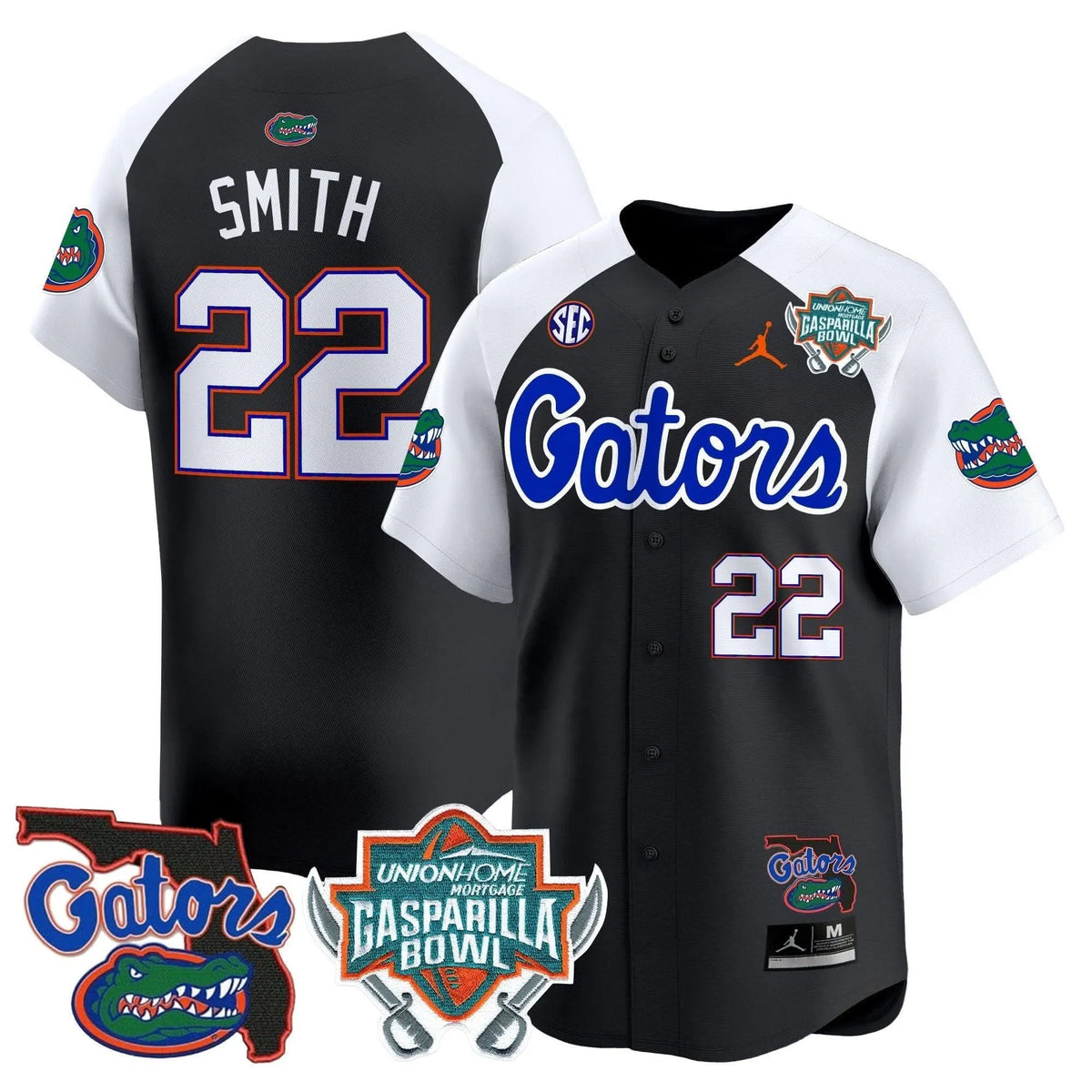 Personalized FG 2026 Gasparilla Bowl Patch Vapor Premier Limited Jersey - Black Alternate / Emmitt Smith Stitched
