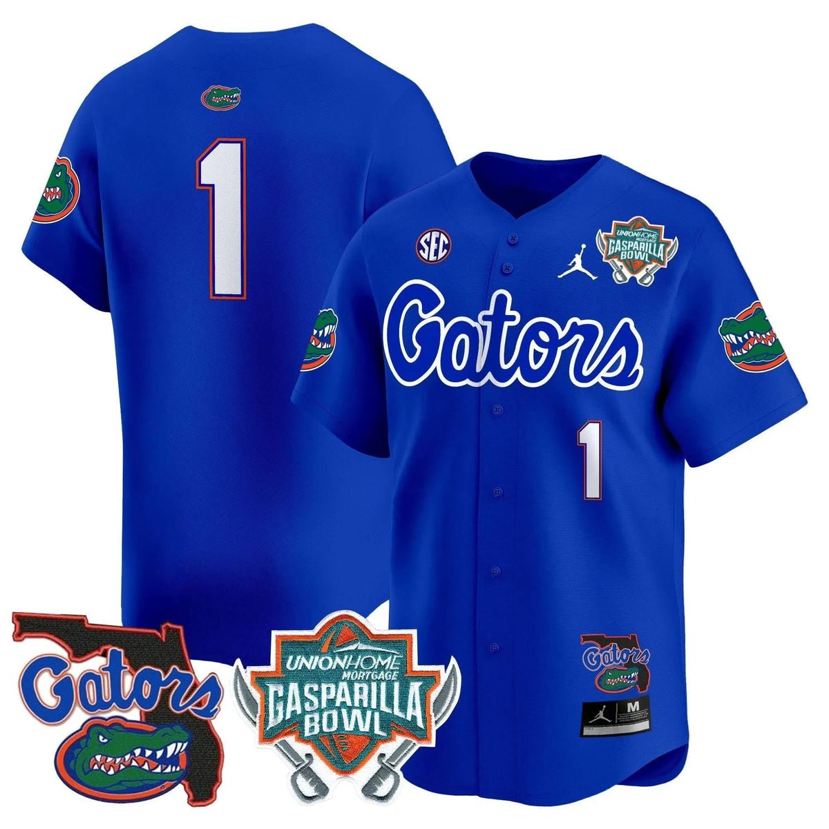 Personalized FG 2026 Gasparilla Bowl Patch Vapor Premier Limited Jersey - Royal / #1 Team Stitched