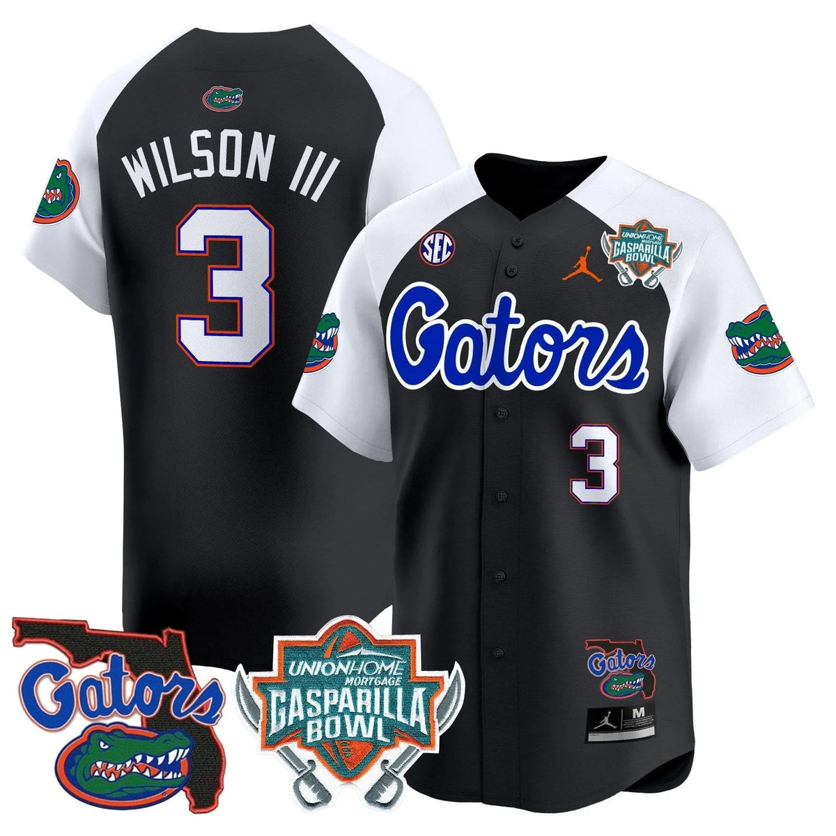 Personalized FG 2026 Gasparilla Bowl Patch Vapor Premier Limited Jersey - Black Alternate / Eugene Wilson III Stitched