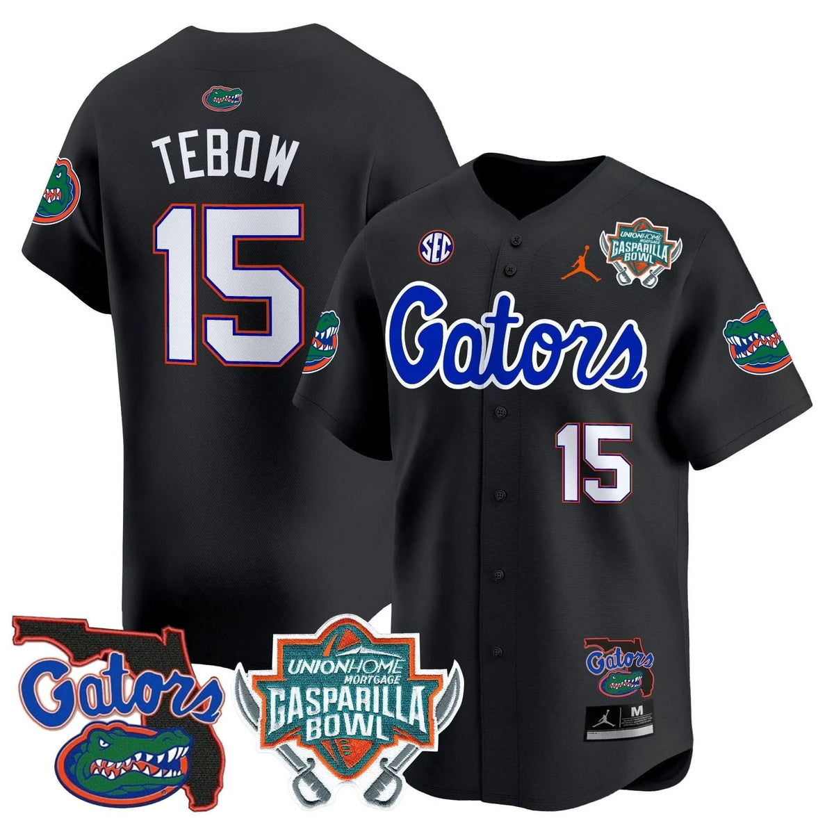 Personalized FG 2026 Gasparilla Bowl Patch Vapor Premier Limited Jersey - Black / Tim Tebow Stitched