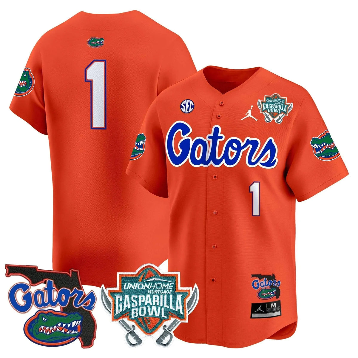 Personalized FG 2026 Gasparilla Bowl Patch Vapor Premier Limited Jersey - Orange / #1 Team Stitched