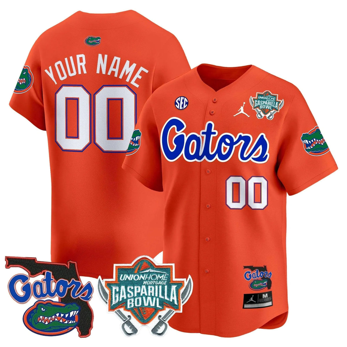 Personalized FG 2026 Gasparilla Bowl Patch Vapor Premier Limited Custom Jersey - Orange Stitched