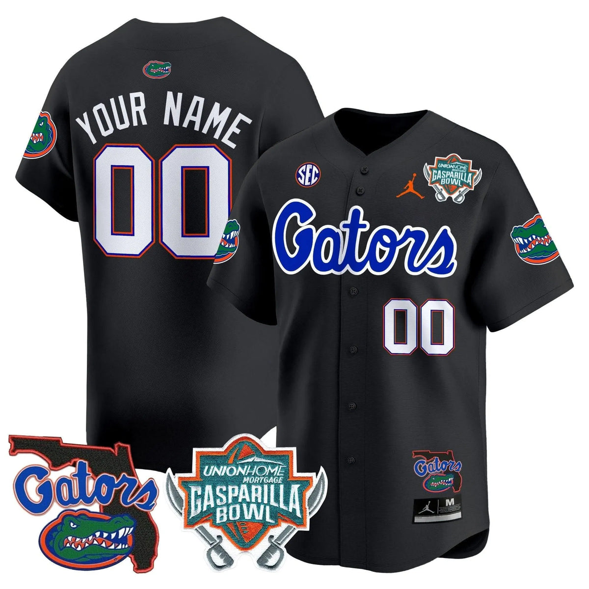 Personalized FG 2026 Gasparilla Bowl Patch Vapor Premier Limited Custom Jersey - Black Stitched