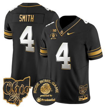 Personalized OSB Rose Bowl Gold Vapor Limited Jersey - Black Limited / Jeremiah Smith Stitched