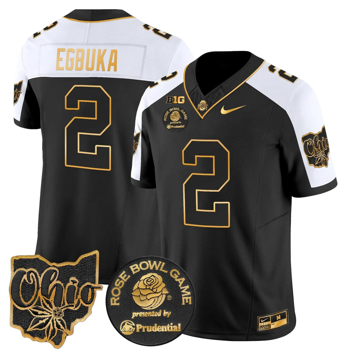 Personalized OSB Rose Bowl Gold Vapor Limited Jersey - Alternate / Emeka Egbuka Stitched