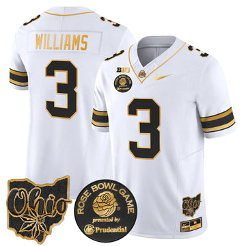 Personalized OSB Rose Bowl Gold Vapor Limited Jersey - White Gold / Miyan Williams Stitched